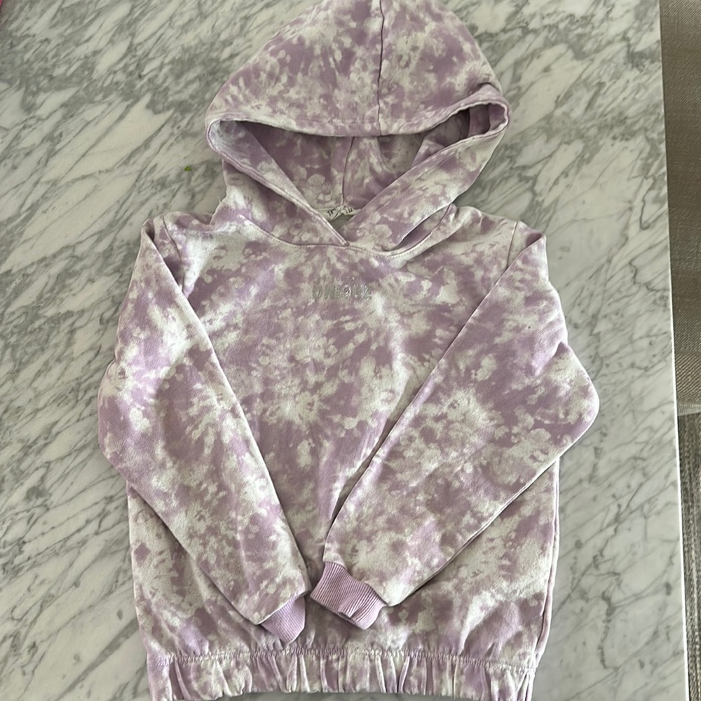 Purple girls tie dye sweatshirt.